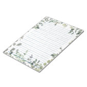 オーガニックユーカリ水彩デザイン40ページ ノートパッド (アングル)