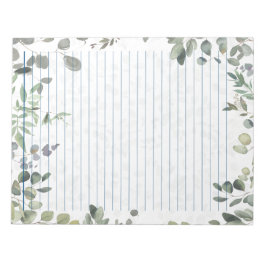 オーガニックユーカリ水彩デザイン40ページ ノートパッド