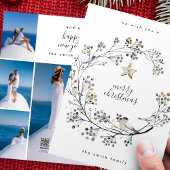 オーガニックリース数々の写真コラージュ年レビュー中 シーズンカード