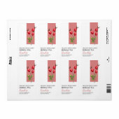 オーガニックローズヒップハーブティーのビジネスラベル ラベル (フルシート)