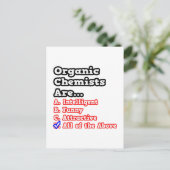 オーガニック化学者クイズ…ジョーク ポストカード (スタンド正面)