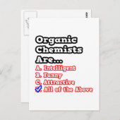 オーガニック化学者クイズ…ジョーク ポストカード (正面/裏面)