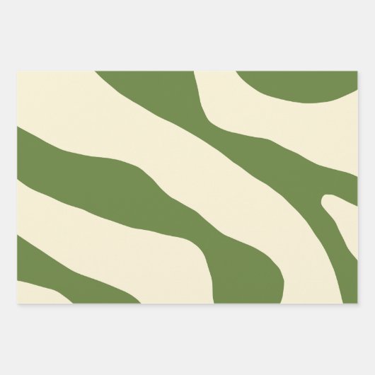 オーガニック型枠モダン抽象芸術ミニマリスト ラッピングペーパーシート (正面)