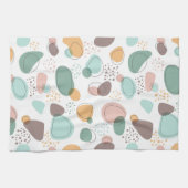 オーガニック形のシモダンームレスパターン キッチンタオル (横)