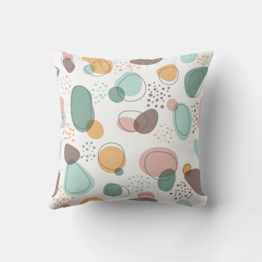 オーガニック形のシモダンームレスパターン クッション (裏面)