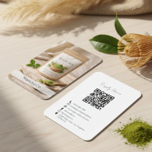 オーガニック抹茶パウダー ナチュラル抹茶 QRコード 名刺