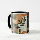 オーガニック抽象芸術マパーソナライズされたグ マグカップ (正面左)