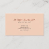 オーガニック抽象芸術モダンブラウン赤面 名刺 (裏面)