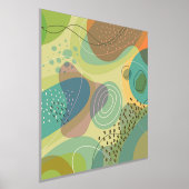 オーガニック抽象芸術図形 箔ポスター (レイダウン)
