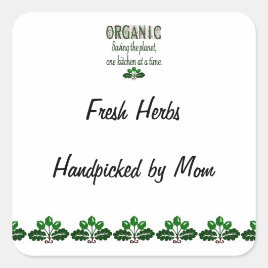 オーガニック救惑星カスタム缶詰表示 スクエアシール (正面)