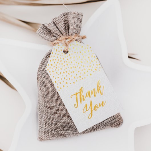 オーガニック水玉模様ゴールドフォイルメッセージカード ギフトタグ