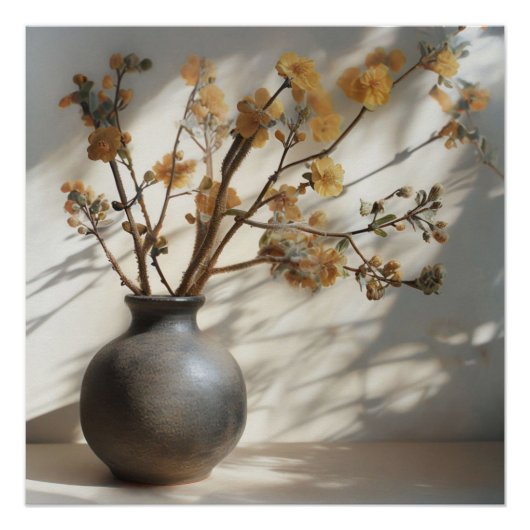 オーガニック禅ジャパンディ二重露出花瓶 ポスター (正面)