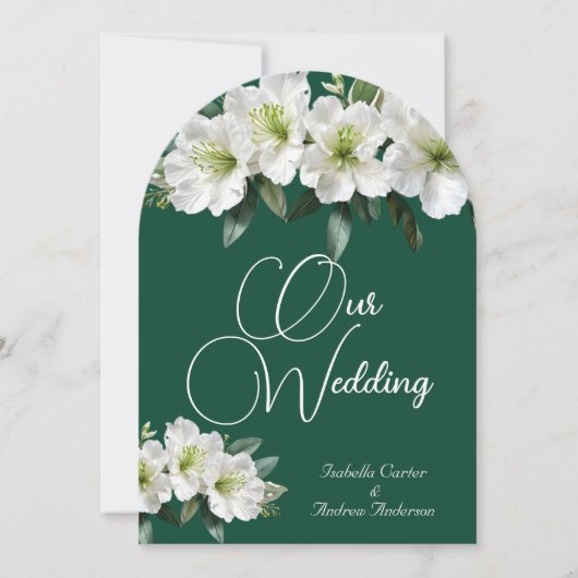 オーガニック結婚ツツツツツツツツジ白森グリーンフローラ 招待状 (正面)
