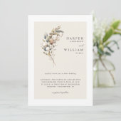 オーガニック綿とユーカリ結婚プス 招待状 (スタンド正面)