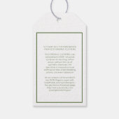 オーガニック綿業離れハート気にと情報 ギフトタグ (裏面)