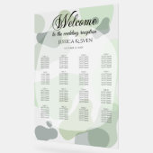 オーガニック緑の幾何学的結婚抽象芸術 アクリルサイン (傾斜)