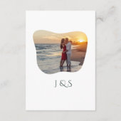 オーガニック緑の幾何学的結婚抽象芸術 エンクロージャーカード (裏面)