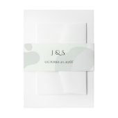 オーガニック緑の幾何学的結婚抽象芸術 招待状ベリーバンド (正面例)