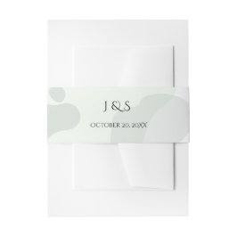 オーガニック緑の幾何学的結婚抽象芸術 招待状ベリーバンド