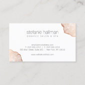 オーガニック美しいバラ金ゴールドツリーリングや輪サロン 名刺 (裏面)