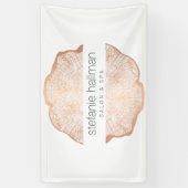 オーガニック美しいバラ金ゴールドツリーリングや輪サロン 横断幕 (縦)