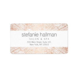 オーガニック美しいバラ金ゴールドツリーリングや輪パターン ラベル