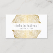 オーガニック美しい金ゴールドツリーリングや輪サロン 名刺 (正面)
