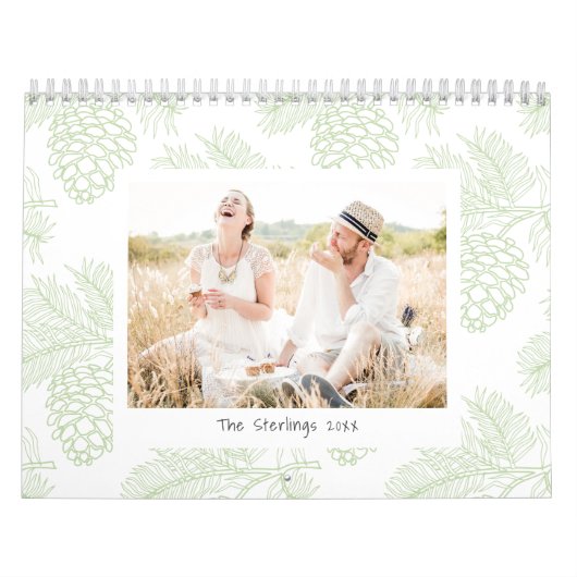 オーガニック自然パーソナライズされたフォトカレンダー カレンダー (カバー)