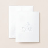 オーガニック花模様フォイル挨拶 箔カード (裏面封筒付き)