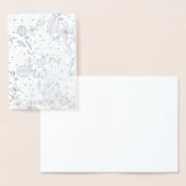 オーガニック花模様母の日の挨拶 箔カード (ディスプレー)