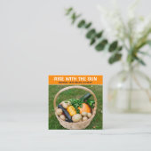 オーガニック野菜配達 スクエア名刺 (スタンド正面)