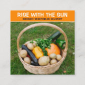 オーガニック野菜配達 スクエア名刺 (正面)