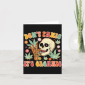 オーガニック雑草ドクロデザインTシャツ Don't Panic It's Organic Weed カード (正面)