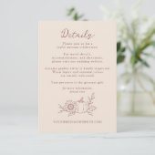 オーガニック ミニマリストの秋のかぼちゃの結婚式の詳細 エンクロージャーカード (スタンド正面)