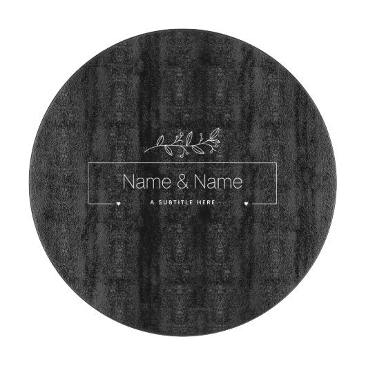 「オーガニック ミニマリスト ナチュラル ウェディング デザイン 編集可能」 カッティングボード (正面)