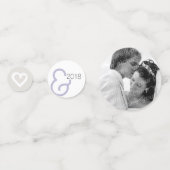 「オーガニック ミニマリスト ナチュラル ウェディング デザイン 編集可能」 コンフェッティ (裏面)