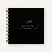 「オーガニック ミニマリスト ナチュラル ウェディング デザイン 編集可能」 ノートブック (正面)