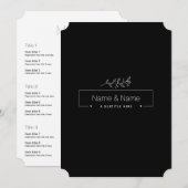 「オーガニック ミニマリスト ナチュラル ウェディング デザイン 編集可能」 メニュー (正面/裏面)