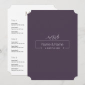 「オーガニック ミニマリスト ナチュラル ウェディング デザイン 編集可能」 メニュー (正面/裏面)