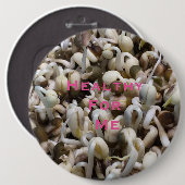 オーガニックMung Sprouts – 栄養素が詰まったスーパーフード 缶バッジ (正面&裏面)