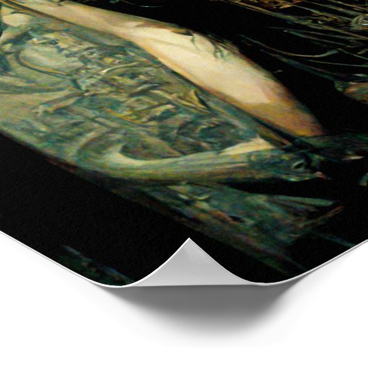 オーガニックTech女性ファンタジーSci-Fi ポスター (角)