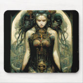 オーガニックTech女性ファンタジーSci-Fi マウスパッド (正面)
