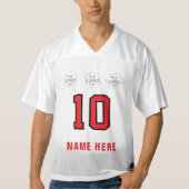 オーガパーソナライズされたスタレプリカのジャージー男性へファン メンズフットボールジャージー (正面)