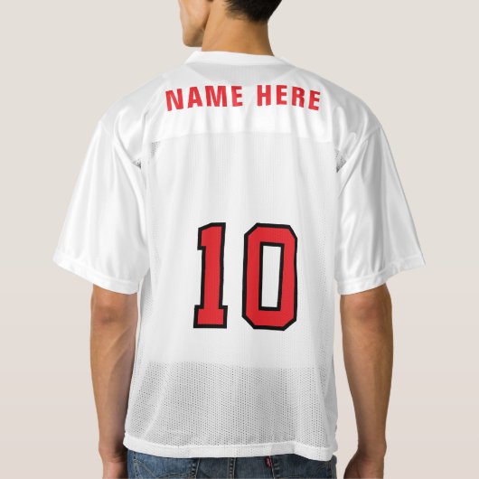 オーガパーソナライズされたスタレプリカのジャージー男性へファン メンズフットボールジャージー (裏面)