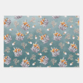 オーガンパイプサンゴの海の下の深い ラッピングペーパーシート (正面3)