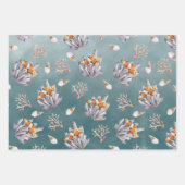 オーガンパイプサンゴの海の下の深い ラッピングペーパーシート (正面)