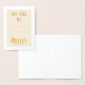 オーガールビーマイニングベスティーバニーカップル愛バレンタイン 箔カード (ディスプレー)