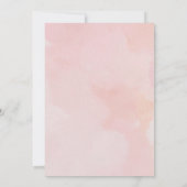 オーガールピンクのテディベア赤ちゃんシャワー 招待状 (裏面)