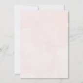 オーガールピンクの水色ベビーシャワー 招待状 (裏面)