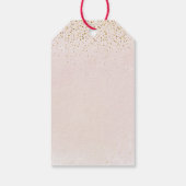 オーガールピンクバルーンフローラユーカリ赤ちゃんシャワー ギフトタグ (裏面)